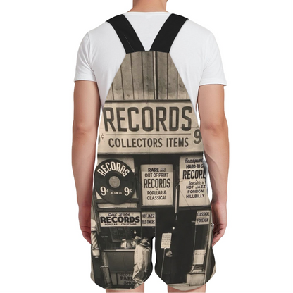 Record Collectors Unisex Suspender Jumpsuit