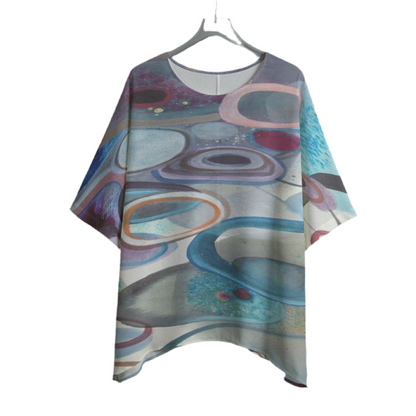 Watercolor Rings Women's Bat Sleeve Shirt