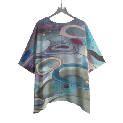 Watercolor Rings Women's Bat Sleeve Shirt