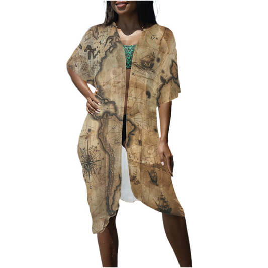 Pirates Treasure Women's Long Cover Up