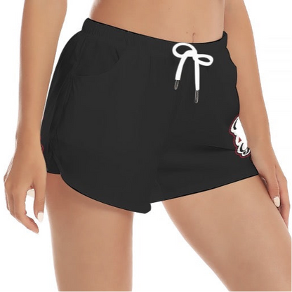 “Girl Gang” (black) Women's Beach Shorts