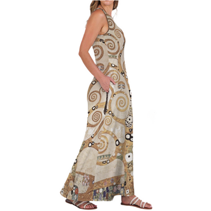 Gusta Klint’s, Tree of Life (1909) on Women's Sleeveless Maxi Dress