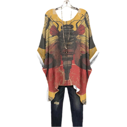 Mustard Moth Women's Bat Sleeve Shirt