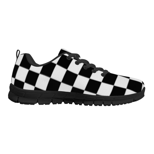 B&W Checked Sneakers - Black