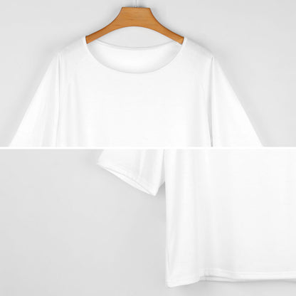 Buddha Flower Bliss Women’s Off the Shoulder Half-Sleeve T-shirt