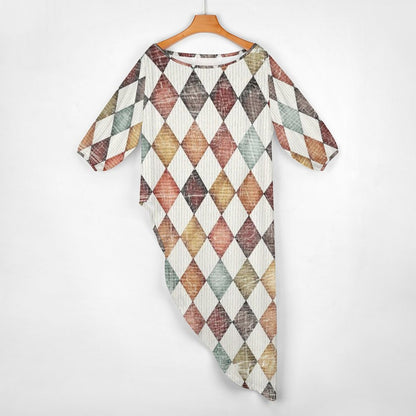 Jewel of Diamonds Diagonal Shoulder Two Piece Set