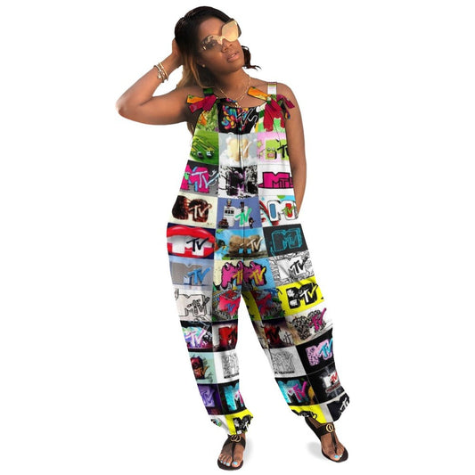 I Want My MTV Spaghetti Strap Jumpsuit