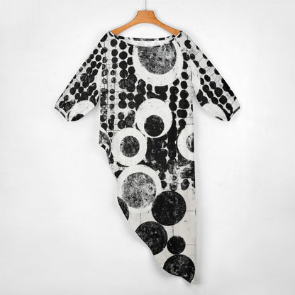 Buttons & Bobbles Diagonal Shoulder Two Piece Set
